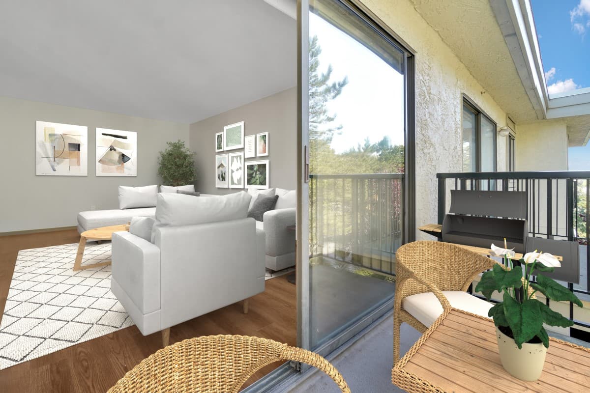 Claymore Apartments - Balcony & Living Space