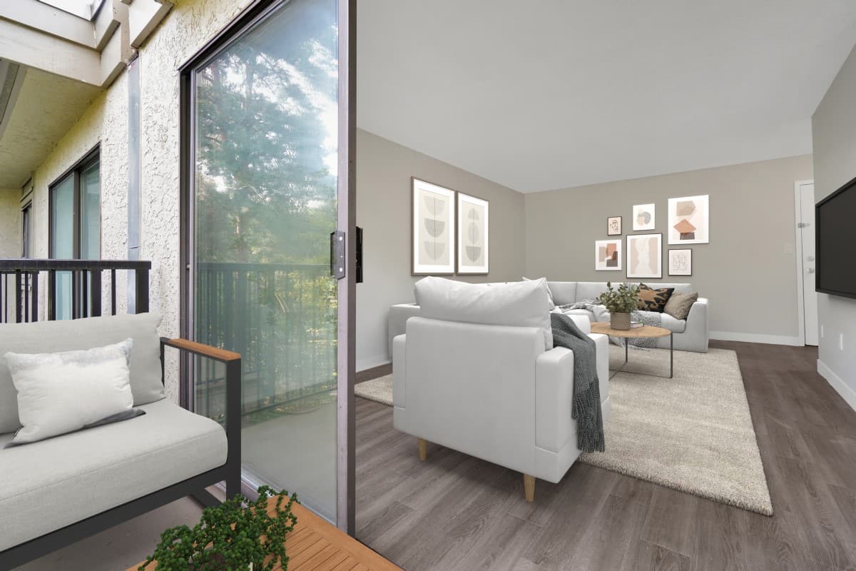 Brighton Apartments - Balcony & Living Space